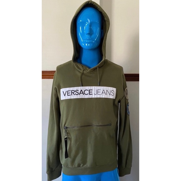 Versace Felpa Logo Hoodie NWOT Medium, Rare, Perfect Condition - Picture 2 of 14
